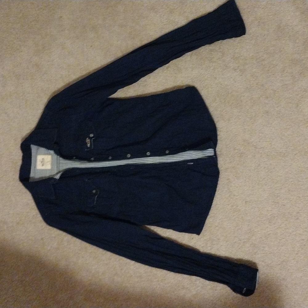 Hollister Navy Shirt Size Small